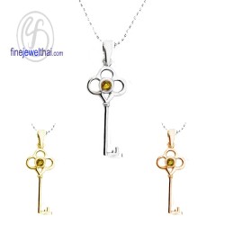 จี้ซิทริน-จี้ลูกกุญแจ-จี้พลอย-ซิทรินแท้-พลอยประจำเดือน-P1105ct