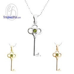 จี้เพอริดอท-จี้ลูกกุญแจ-จี้เงิน-จี้พลอย-พลอยประจำเดือน-P1105pd
