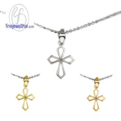 จี้เพชร-จี้เงิน-จี้ไม้กางเขน-เพชร-cz-พลอยประจำเดือนเกิด-Finejewelthai-P1120cz 