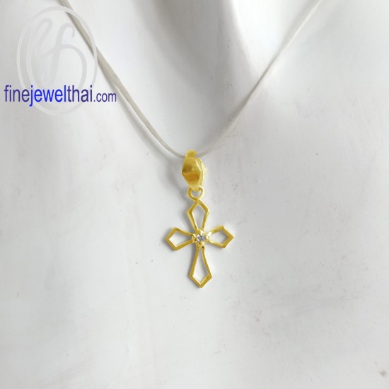 จี้เพชร-จี้ทอง-จี้ไม้กางเขน-เพชรแท้-ทองคำแท้-Finejewelthai-P1120DG จี้เพชร-จี้ทอง-จี้ไม้กางเขน-เพชรแท้-ทองคำแท้-Finejewelthai-P1120DG