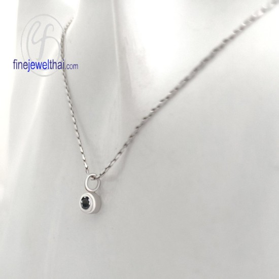 จี้นิล-จี้เงิน-นิลแท้-พลอยประจำเดือนเกิด-Finejewelthai-P1132on00