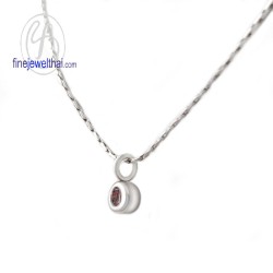 จี้โกเมน-จี้เงิน-โกเมนแท้-พลอยประจำเดือนเกิด-Finejewelthai-P1132gm00