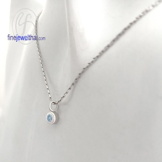 จี้โทพาซ-จี้เงิน-โทพาซแท้-พลอยประจำเดือนเกิด-Finejewelthai-P1132tp00