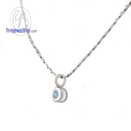 จี้โทพาซ-จี้เงิน-โทพาซแท้-พลอยประจำเดือนเกิด-Finejewelthai-P1132tp00