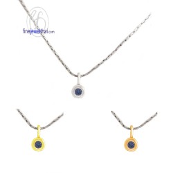 จี้ไพลิน-จี้เงิน-ไพลินแท้-พลอยประจำเดือนเกิด-Finejewelthai-P1132bl00