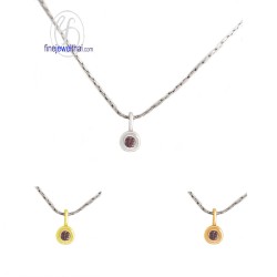 จี้โกเมน-จี้เงิน-โกเมนแท้-พลอยประจำเดือนเกิด-Finejewelthai-P1132gm00