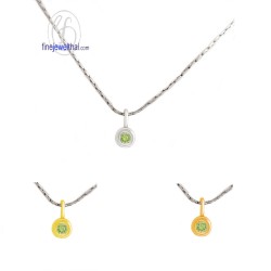 จี้เพอริดอท-จี้เงิน-เพอริดอทแท้-พลอยประจำเดือนเกิด-Finejewelthai-P1132pd00