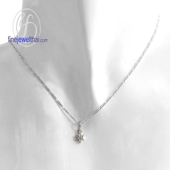 จี้ซิทริน-จี้เงิน-ซิทรินแท้-พลอยประจำเดือนเกิด-Finejewelthai-P1156ct00