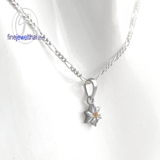 จี้ซิทริน-จี้เงิน-ซิทรินแท้-พลอยประจำเดือนเกิด-Finejewelthai-P1156ct00