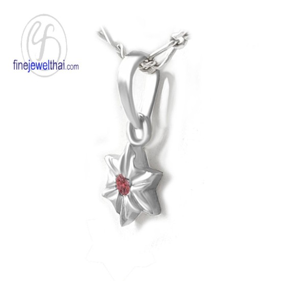 จี้ทับทิม-จี้เงิน-ทับทิมแท้-พลอยประจำเดือนเกิด-Finejewelthai-P1156rb00