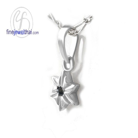 จี้นิล-จี้เงิน-นิลแท้-พลอยประจำเดือนเกิด-Finejewelthai-P1156on00 จี้นิล-จี้เงิน-นิลแท้-พลอยประจำเดือนเกิด-Finejewelthai-P1156on00