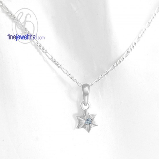 Aquamarine-Silver-pendant-Birthstone-P1156aq00