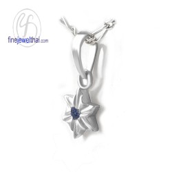 จี้ไพลิน-จี้เงิน-ไพลินแท้-พลอยประจำเดือนเกิด-Finejewelthai-P1156bl00