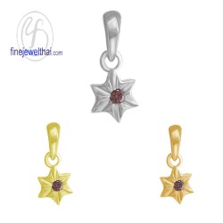 จี้โกเมน-จี้เงิน-โกเมนแท้-พลอยประจำเดือนเกิด-Finejewelthai-P1156gm00