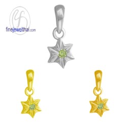 จี้เพอริดอท-จี้เงิน-เพอริดอทแท้-พลอยประจำเดือนเกิด-Finejewelthai-P1156pd00