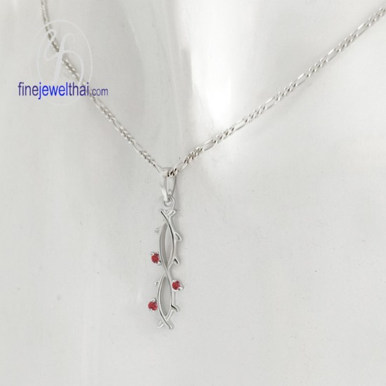 จี้ทับทิม-จี้เงิน-ทับทิมแท้-พลอยประจำเดือนเกิด-Finejewelthai-P1160rb00