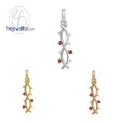 จี้ทับทิม-จี้เงิน-ทับทิมแท้-พลอยประจำเดือนเกิด-Finejewelthai-P1160rb00