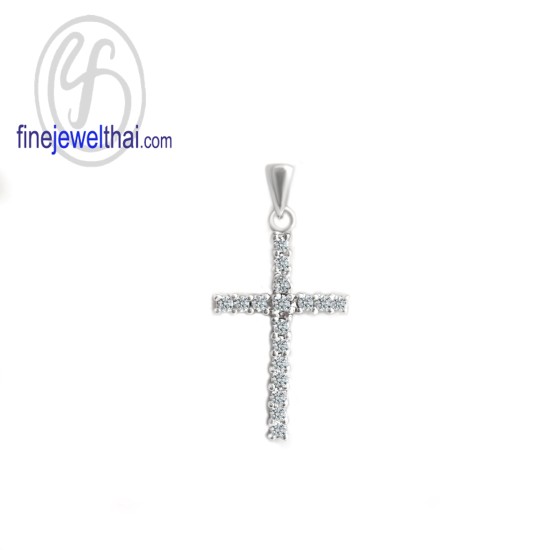 จี้เพชร-จี้ไม้กางเขน-จี้เงิน-เพชร-CZ-พลอยประจำเดือนเกิด-Finejewelthai-P1161cz00 จี้เพชร-จี้ไม้กางเขน-จี้เงิน-เพชร-CZ-พลอยประจำเดือนเกิด-Finejewelthai-P1161cz00