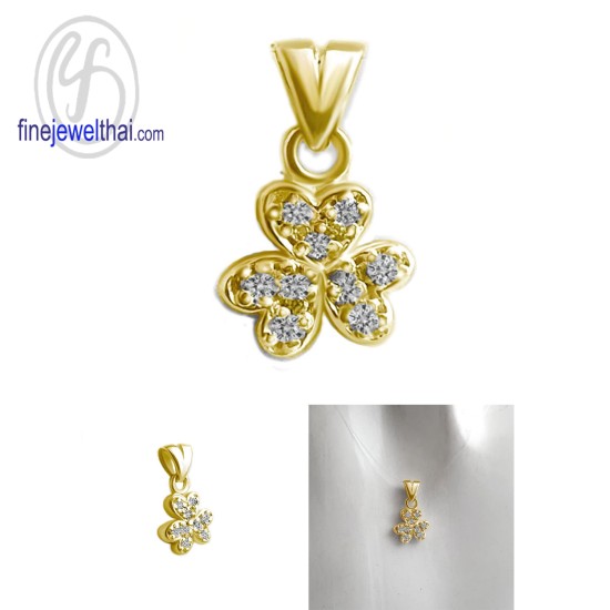 จี้เพชร-จี้ดอกไม้-จี้เงิน-เพชร-CZ-พลอยประจำเดือนเกิด-Finejewelthai-P1162cz00