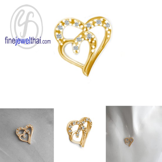 จี้เพชร-จี้หัวใจ-จี้เงิน-เพชร-CZ-พลอยประจำเดือนเกิด-Finejewelthai-P1163cz00