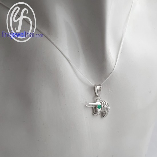 จี้ราศี-ราศีพฤษภ-จี้มรกต-จี้เงินแท้-Finejewelthai-P1166em00 จี้ราศี-ราศีพฤษภ-จี้มรกต-จี้เงินแท้-Finejewelthai-P1166em00