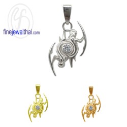 จี้ราศี-ราศีเมถุน-จี้เพชร-จี้เงินแท้-Finejewelthai-P1167cz00