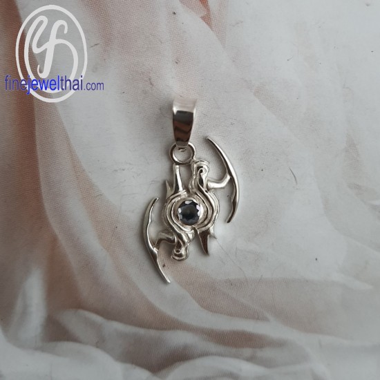 จี้ราศี-ราศีเมถุน-จี้นิล-จี้เงินแท้-Finejewelthai-P1167on00 จี้ราศี-ราศีเมถุน-จี้นิล-จี้เงินแท้-Finejewelthai-P1167on00