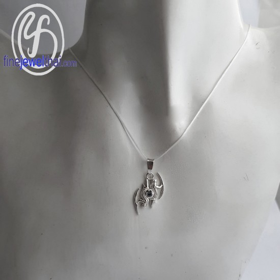 จี้ราศี-ราศีเมถุน-จี้นิล-จี้เงินแท้-Finejewelthai-P1167on00 จี้ราศี-ราศีเมถุน-จี้นิล-จี้เงินแท้-Finejewelthai-P1167on00
