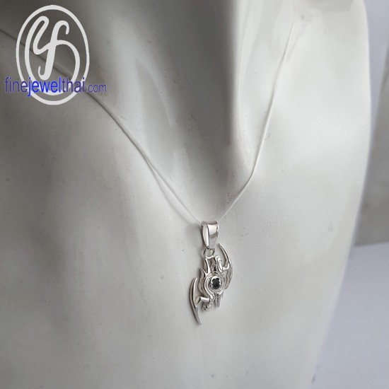 จี้ราศี-ราศีเมถุน-จี้นิล-จี้เงินแท้-Finejewelthai-P1167on00 จี้ราศี-ราศีเมถุน-จี้นิล-จี้เงินแท้-Finejewelthai-P1167on00