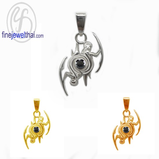 จี้ราศี-ราศีเมถุน-จี้นิล-จี้เงินแท้-Finejewelthai-P1167on00 จี้ราศี-ราศีเมถุน-จี้นิล-จี้เงินแท้-Finejewelthai-P1167on00