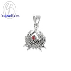 จี้ราศี-ราศีกรกฎ-จี้ทับทิม-จี้เงินแท้-Finejewelthai-P1168rb00 จี้ราศี-ราศีกรกฎ-จี้ทับทิม-จี้เงินแท้-Finejewelthai-P1168rb00