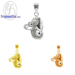จี้ราศี-ราศีกันย์-จี้ไพลิน-จี้เงินแท้-Finejewelthai-P1170bl00