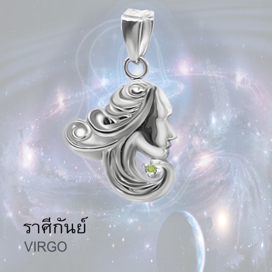 จี้ราศี-ราศีกันย์-จี้เพอริดอท-จี้เงินแท้-Finejewelthai-P1170pd00 จี้ราศี-ราศีกันย์-จี้เพอริดอท-จี้เงินแท้-Finejewelthai-P1170pd00