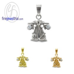 จี้ราศี-ราศีตุลย์ -จี้เพชร-จี้เงินแท้-Finejewelthai-P1171cz00
