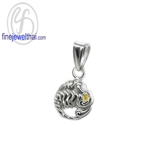 จี้ราศี-ราศีพิจิก-จี้บุษราคัม-จี้เงินแท้-Finejewelthai-P1172yl00 จี้ราศี-ราศีพิจิก-จี้บุษราคัม-จี้เงินแท้-Finejewelthai-P1172yl00