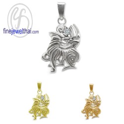 จี้ราศี-ราศีธนู  -จี้เพชร-จี้เงินแท้-Finejewelthai-P1173cz00