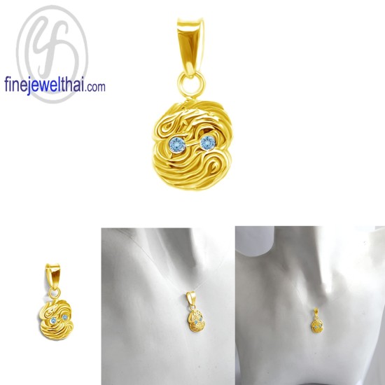 จี้ราศี-ราศีมีน-จี้โทพาซ -จี้เงินแท้-Finejewelthai-P1176tp00 จี้ราศี-ราศีมีน-จี้โทพาซ -จี้เงินแท้-Finejewelthai-P1176tp00
