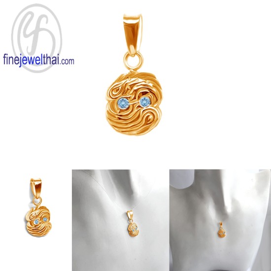 จี้ราศี-ราศีมีน-จี้โทพาซ -จี้เงินแท้-Finejewelthai-P1176tp00 จี้ราศี-ราศีมีน-จี้โทพาซ -จี้เงินแท้-Finejewelthai-P1176tp00
