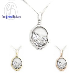 ล็อกเก็ตทรงรี-ล็อกเก็ตเงินแท้-ล็อกเก็ตใส่ของ-P118100