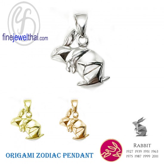 Silver-Chinese- horoscope-Year-of-Rabbit-Zodiac-Pendant-Finejewelthai-P119100