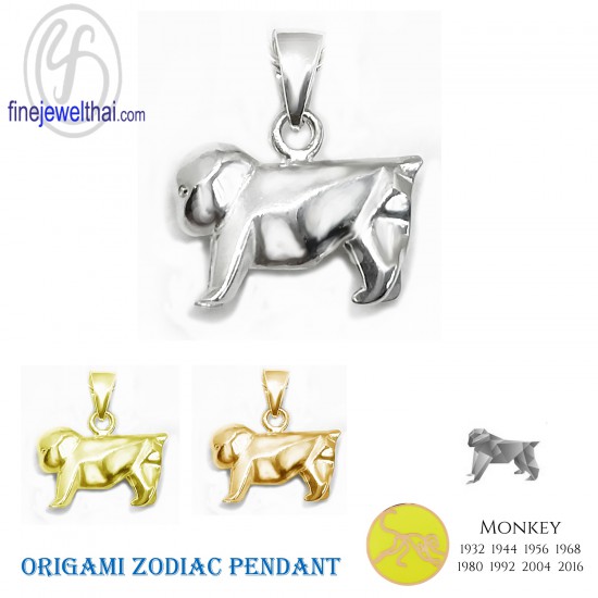 Silver-Chinese-horoscope-Year-of-Monky-Zodiac-Pendant-Finejewelthai-P119600
