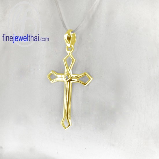 จี้เพชร-จี้ไม้กางเขน-จี้ทอง-เพชรแท้-ทองคำแท้-Finejewelthai-P1202DG จี้เพชร-จี้ไม้กางเขน-จี้ทอง-เพชรแท้-ทองคำแท้-Finejewelthai-P1202DG