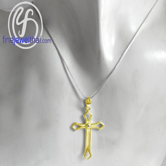 จี้เพชร-จี้ไม้กางเขน-จี้ทอง-เพชรแท้-ทองคำแท้-Finejewelthai-P1202DG จี้เพชร-จี้ไม้กางเขน-จี้ทอง-เพชรแท้-ทองคำแท้-Finejewelthai-P1202DG