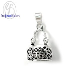 จี้รูปกระเป๋า-จี้เงินแท้-ลงยาดำ-P205700