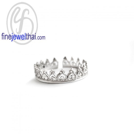 แหวนมงกุฎ-แหวนเจ้าหญิง-แหวนเงินแท้-แหวนเกลี้ยง-Finejewelthai-R140000