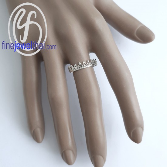แหวนมงกุฎ-แหวนเจ้าหญิง-แหวนเงินแท้-แหวนเกลี้ยง-Finejewelthai-R140000