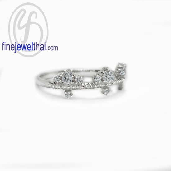 แหวนมงกุฎ-แหวนเจ้าหญิง-แหวนเพชร-แหวนเงินแท้-Finejewelthai-R1396cz