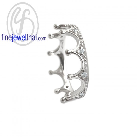 แหวนมงกุฎ-แหวนเจ้าหญิง-แหวนเพชร-แหวนเงินแท้-Finejewelthai-R1397cz