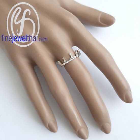 แหวนมงกุฎ-แหวนเจ้าหญิง-แหวนเพชร-แหวนเงินแท้-Finejewelthai-R1397cz