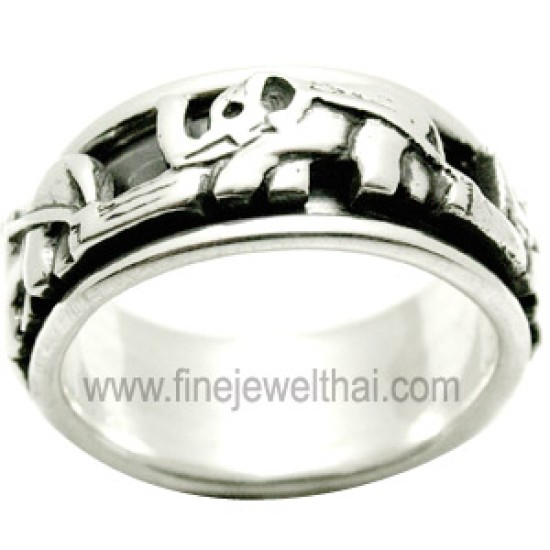 แหวน-แหวนช้าง-แหวนเงินแท้-แหวนออกแบบ-Finejewelthai-R01002040